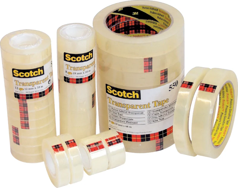 Scotch Ruban adhésif transparent 550, 19 mm x 33 m, film