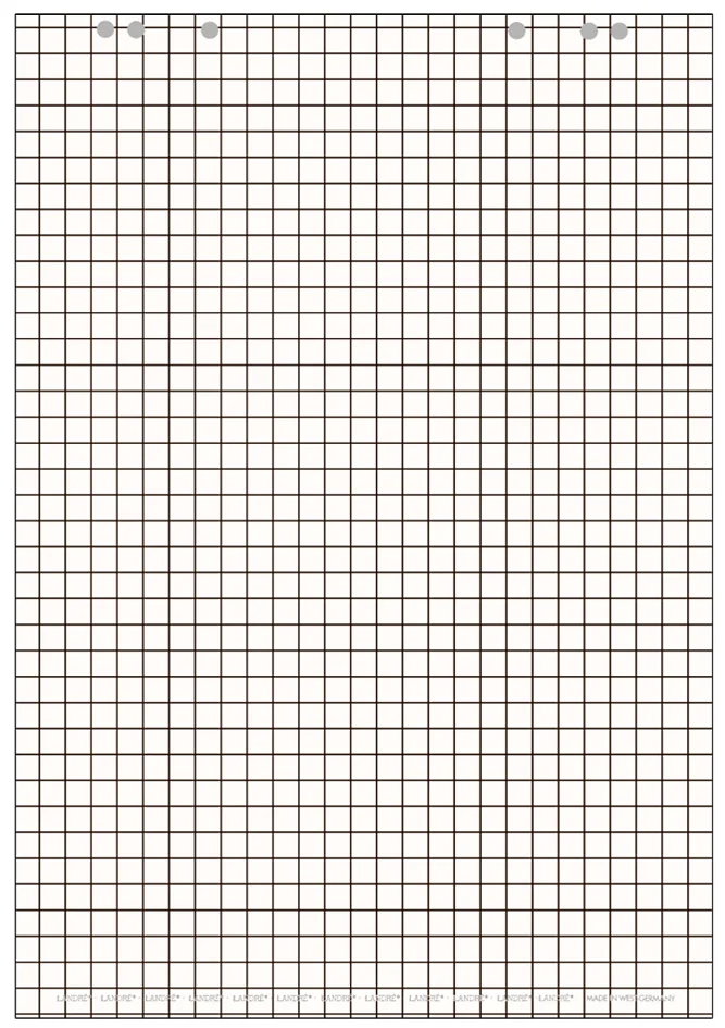 LANDRÉ bloc paperboard, 20 feuilles, uni, 650 x 980 mm