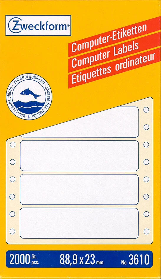 AVERY Zweckform Etiquette ordinateur, continu,88,9 x 48,4 mm