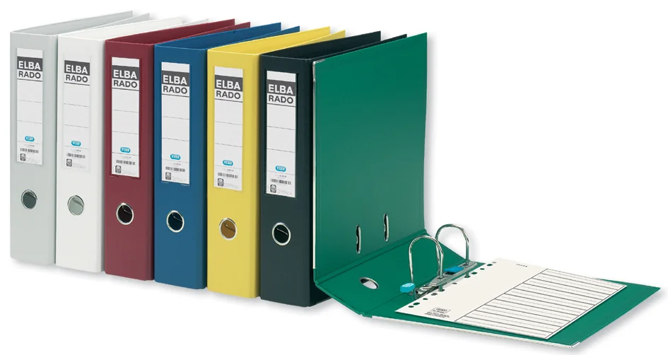 ELBA Classeur rado plast, largeur de dos: 80 mm, bleu, A4