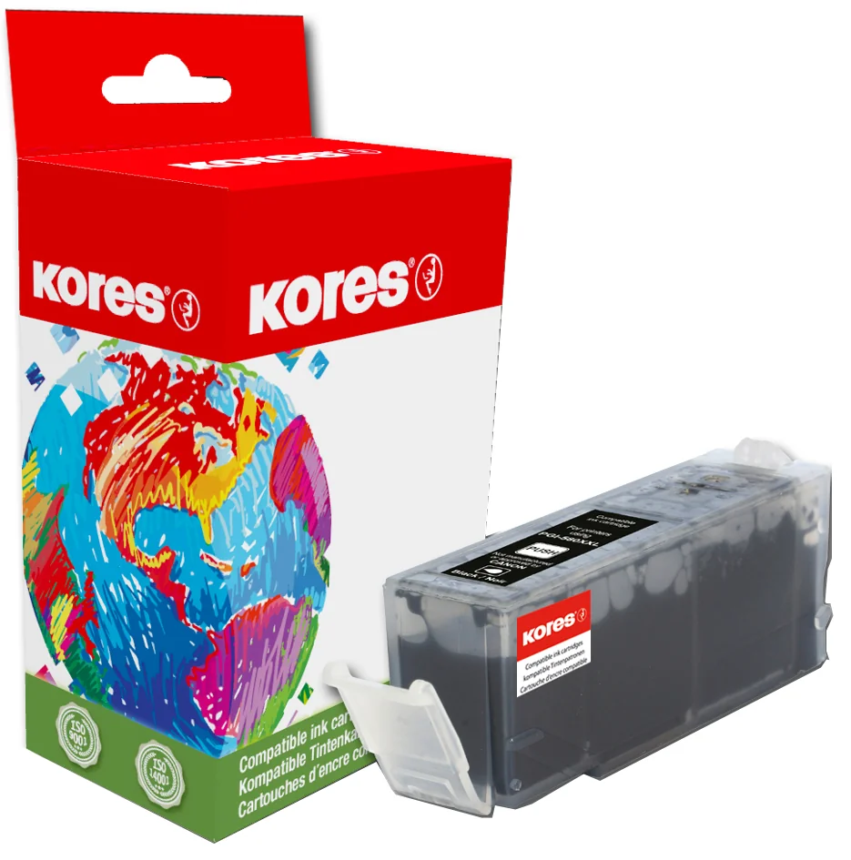 Kores Encre G1513BL remplace Canon PGI-525BK, No.525, noir