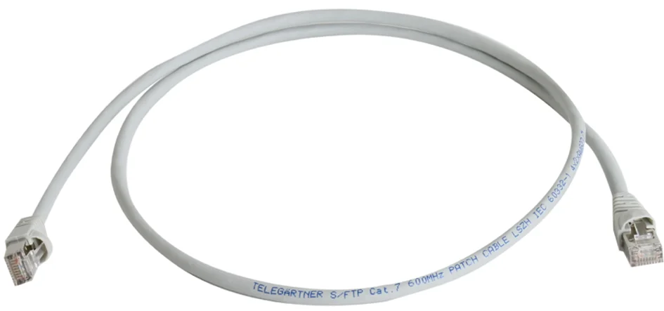 Telegärtner Câble patch, Cat.6A, S/FTP (profond), 2 m, rouge