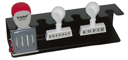WEDO Porte-timbres, pour 4 timbres, droit, noir