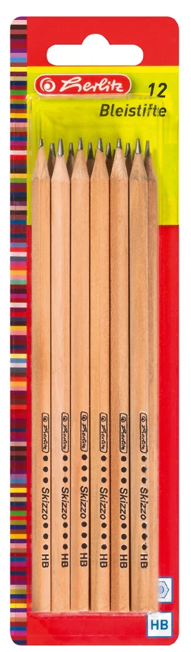 herlitz Crayon Skizzo natur, hexagonal, degré de dureté HB