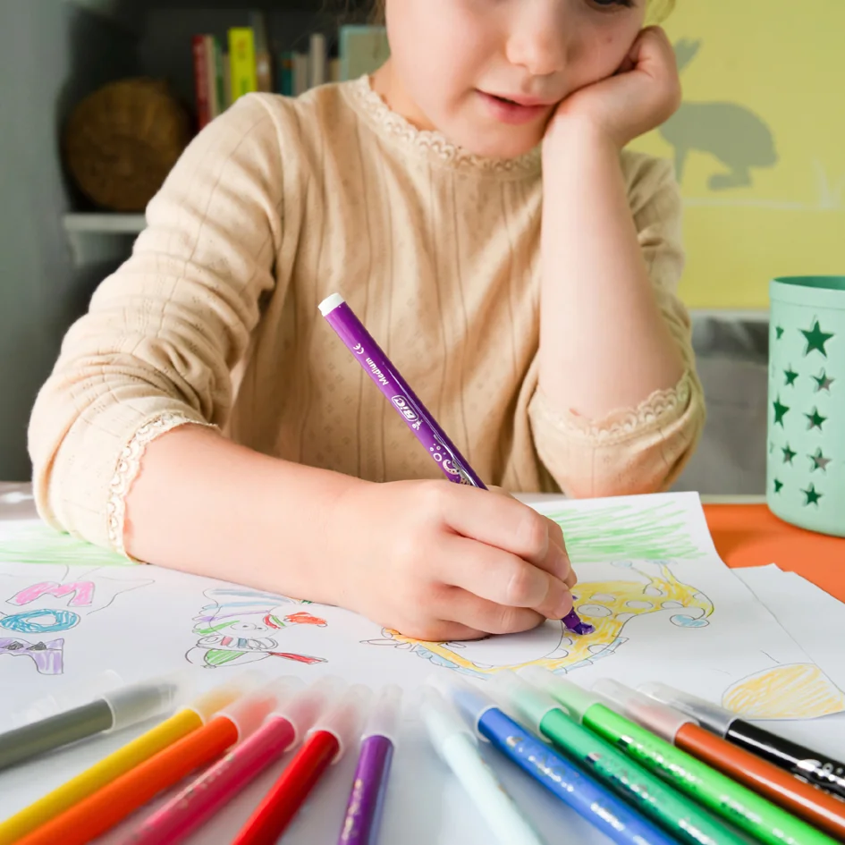 BIC KIDS Feutre Kid Couleur medium, étui en carton de 24