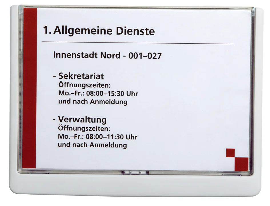 DURABLE Plaque de porte CLICK SIGN, format A5, blanc