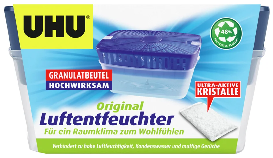 UHU Déshumidificateur, pour les pièces jusqu'à 45 m3,