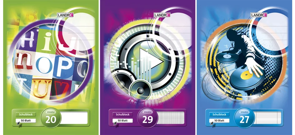 LANDRÉ Bloc note, A4, réglure 29 / quadrillage rectangulaire