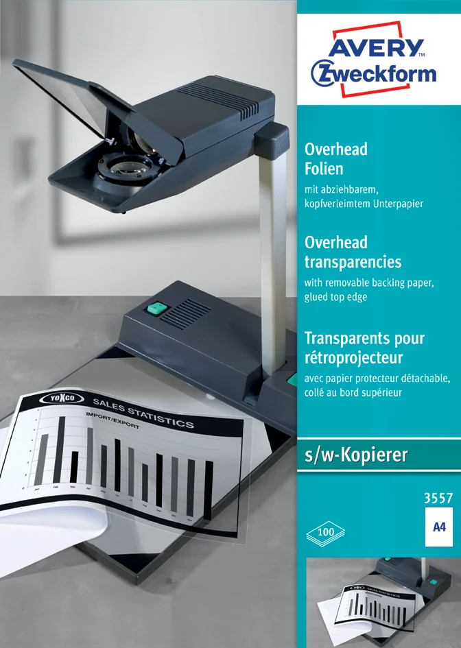 AVERY Zweckform Transparents pour rétroprojecteur, A4