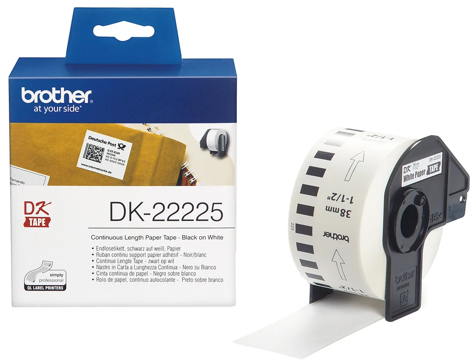 brother DK-22210 Etiquettes en continu papier, 29mm x 30,48m