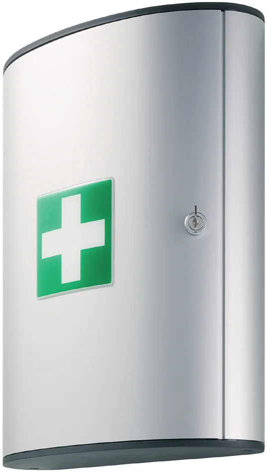 DURABLE FIRST AID SET L, armoire à pharmacie design, argent Grand Paris Fournitures DURABLE FIRST AID SET L, armoire à pharmacie design, argent – Image 3