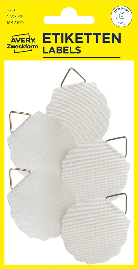 AVERY Zweckform Attache pour cadre, diamètre: 40 mm, blanc