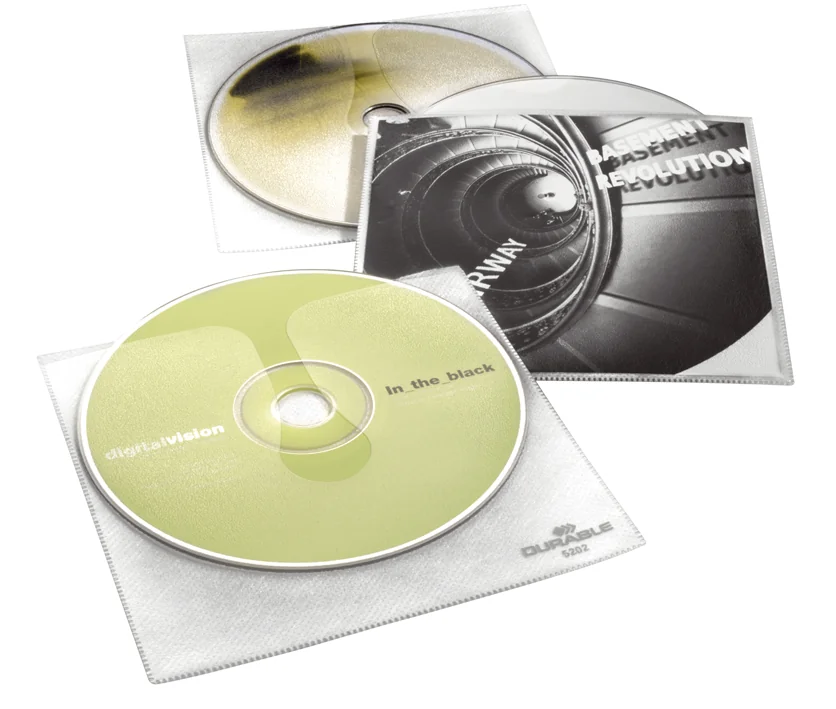 DURABLE Etui CD/DVD COVER pour 1 CD, PP, transparent