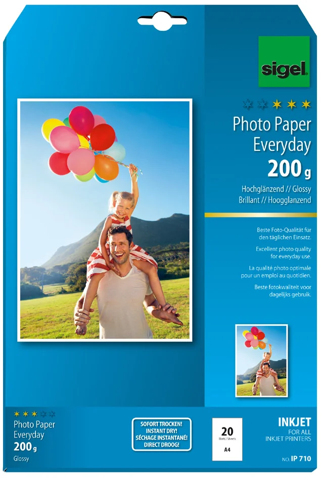 sigel Papier photo Jet d'encre Everyday 'HOT DEAL', A4