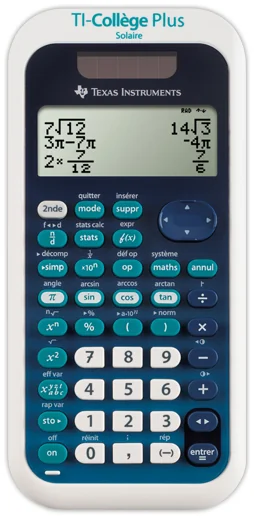 TEXAS INSTRUMENTS Calculatrice TI-Collège Plus Solaire