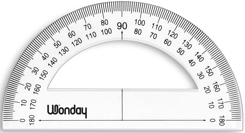 Wonday Rapporteur 180 degrés, en plastique, 120 mm