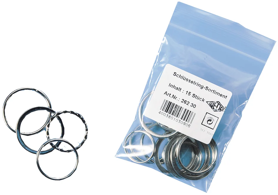WEDO Anneaux porte-clé en métal, en sachet