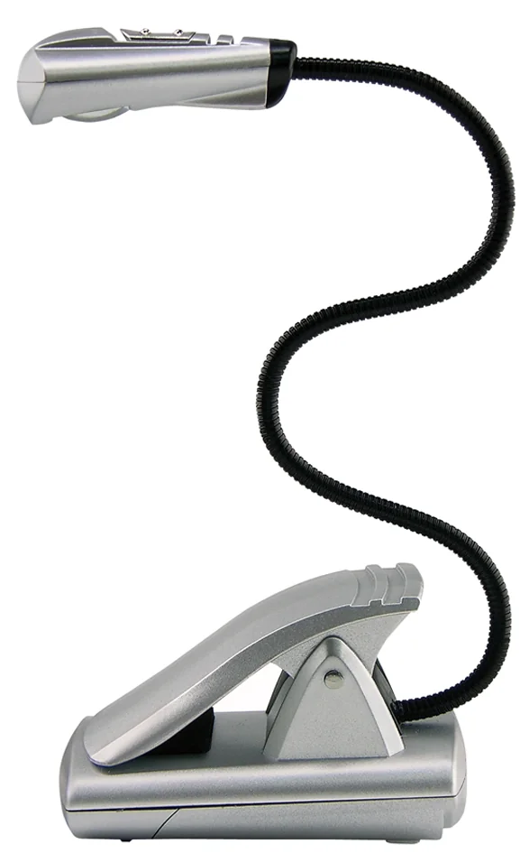 WEDO Lampe de lecture LED avec clip, mobile, 1 LED, noir