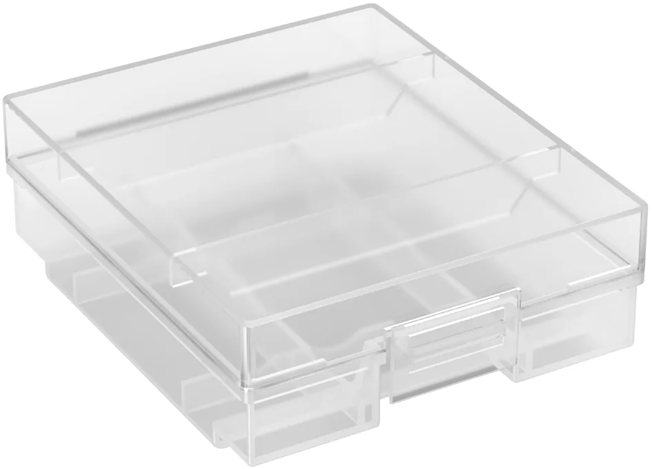 ANSMANN Boîte à piles à 4 compartiments, boîte de rangement