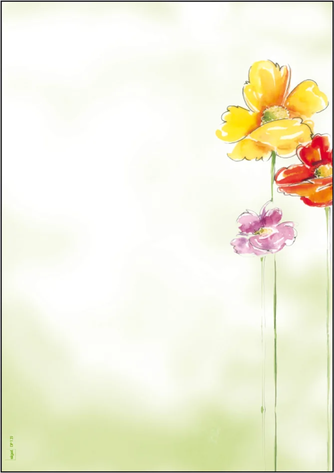 sigel Papier à motif, A4, 90 g/m2, motif 'Sunflower'