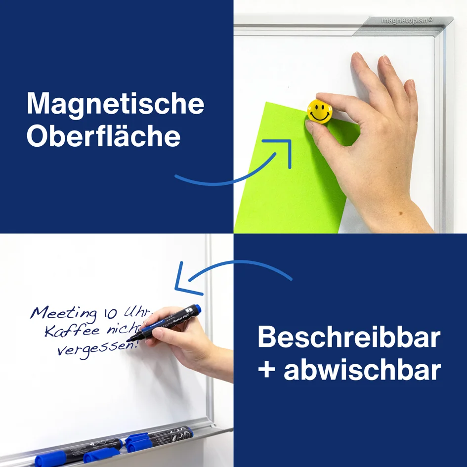 magnetoplan Tableau blanc CC, (L)600 x (H)450 mm