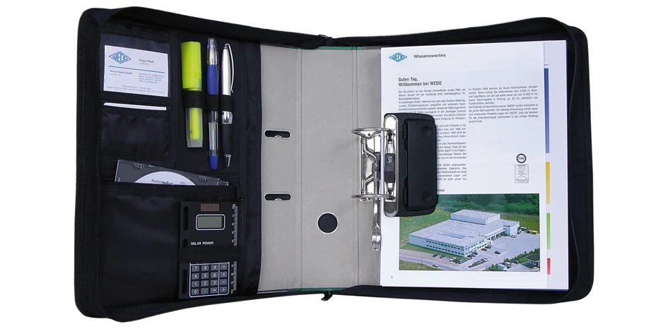 WEDO Porte-documents, pour classeur de format A4, noir