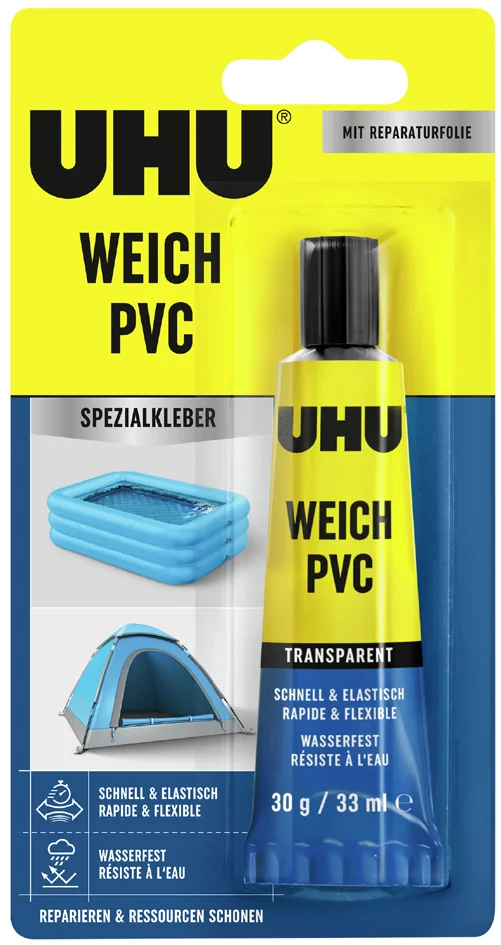 UHU Colle spéciale pour PVC souple, tube de 30 g