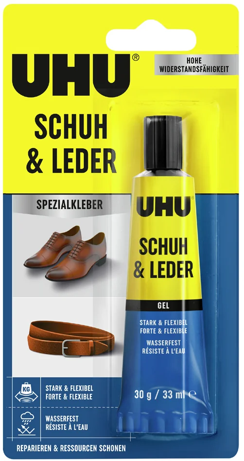 UHU Colle spéciale pour chaussures & cuir, tube de 30 g