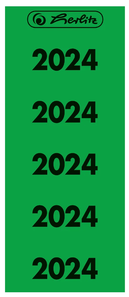 herlitz Etiquette imprimée pour classeur année 2024, vert