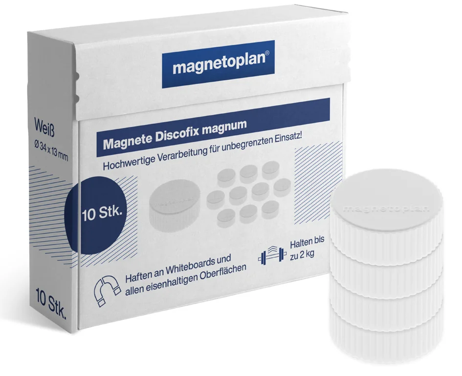 magnetoplan Discofix aimant rond 'magnum', rouge