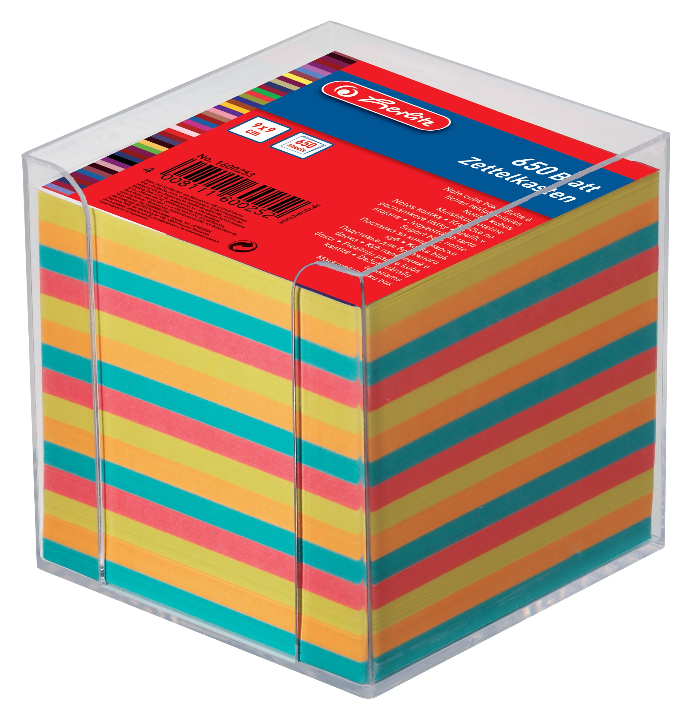 herlitz Boîtier pour bloc-notes, en plastique, 90 x 90 mm