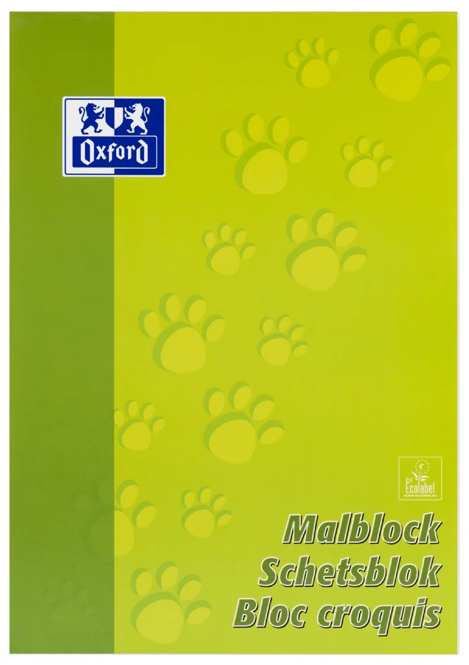 Oxford Bloc à dessin 'Pattes', format A4, 100 feuilles