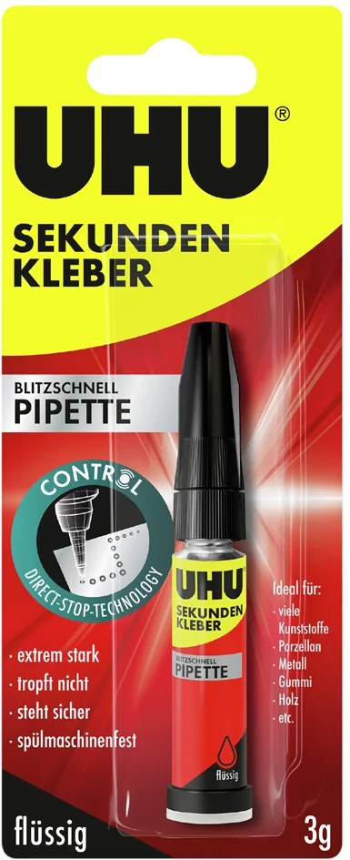 Cache Colle Rouge CRC Colle instantanée QUICK FIX, flacon de 20 g | Grand Paris Fournitures