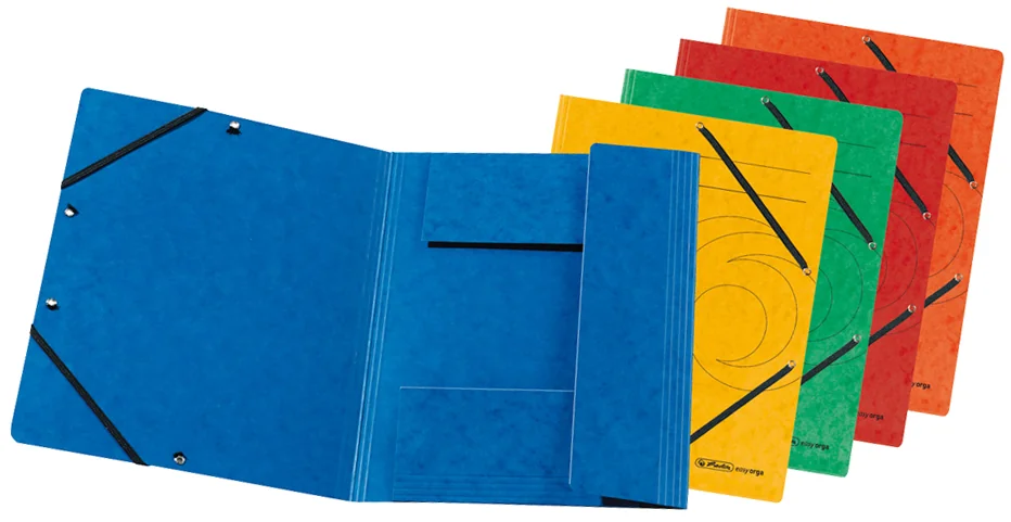 herlitz Chemise avec élastiques easyorga, A4, couleurs