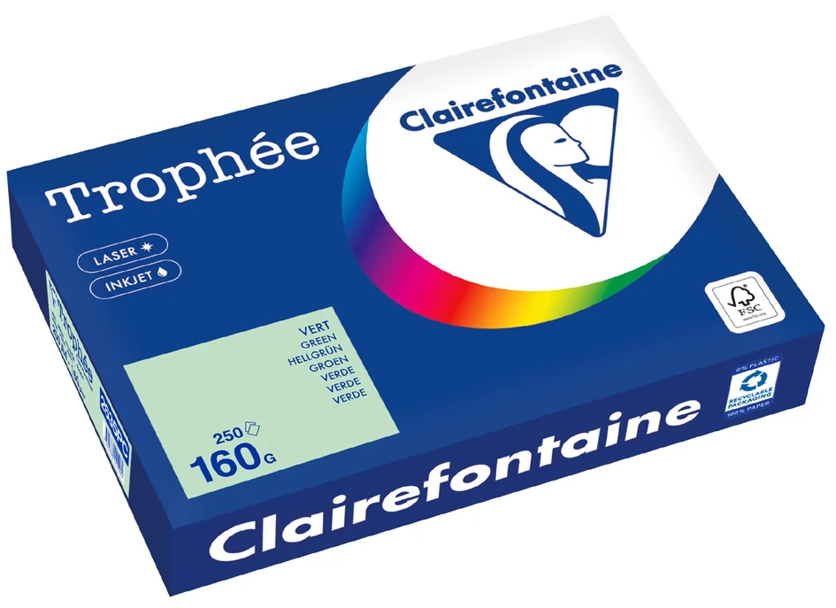 Clairalfa Papier universel Trophée A4, 160 g/m2,jaune soleil
