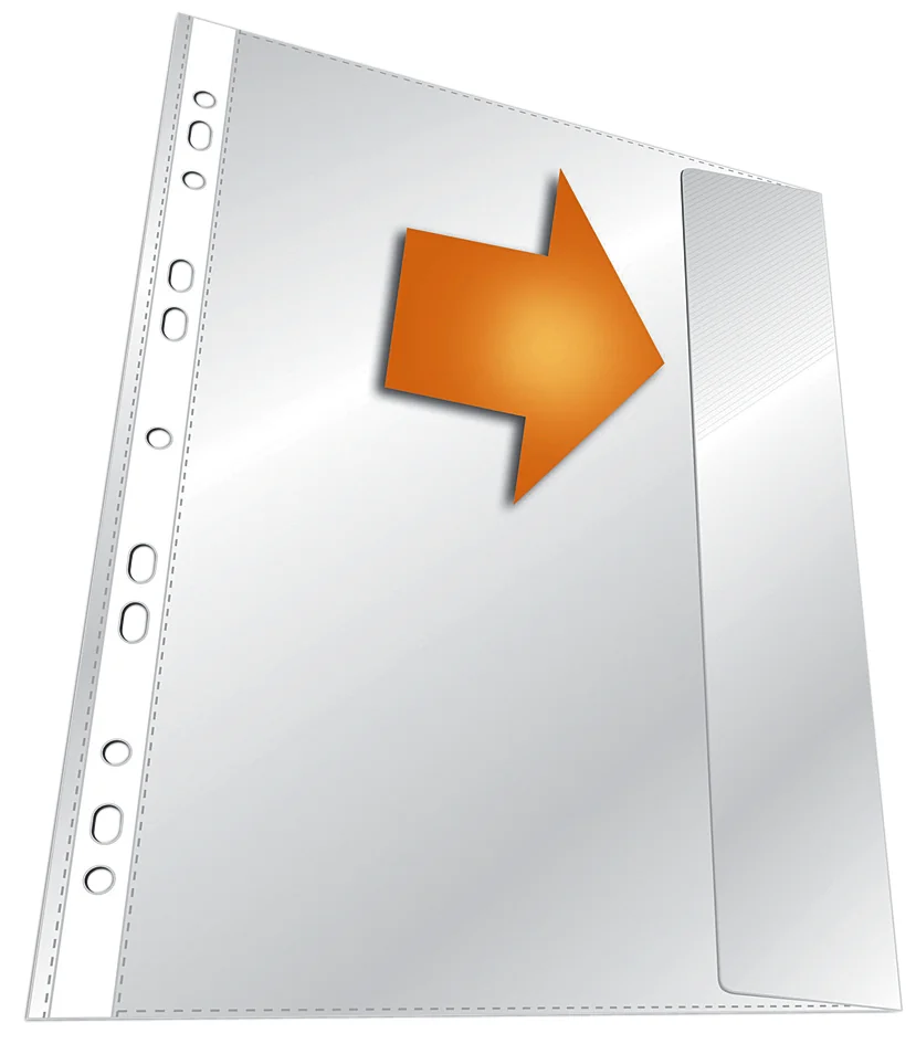 DURABLE Pochette perforée, A4, PP, transparent, 0,135 mm