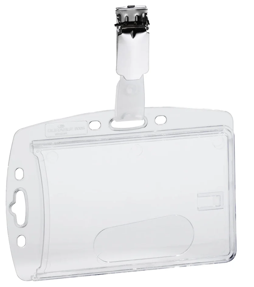 DURABLE Porte-badge, boîtier rigide, avec clip, 54 x 85 mm