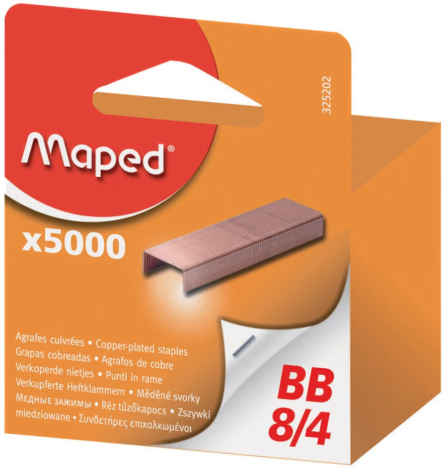 Maped Agrafes BB 8/4, grand paquet, cuivré Grand Paris Fournitures Maped Agrafes BB 8/4, grand paquet, cuivré – Image 7