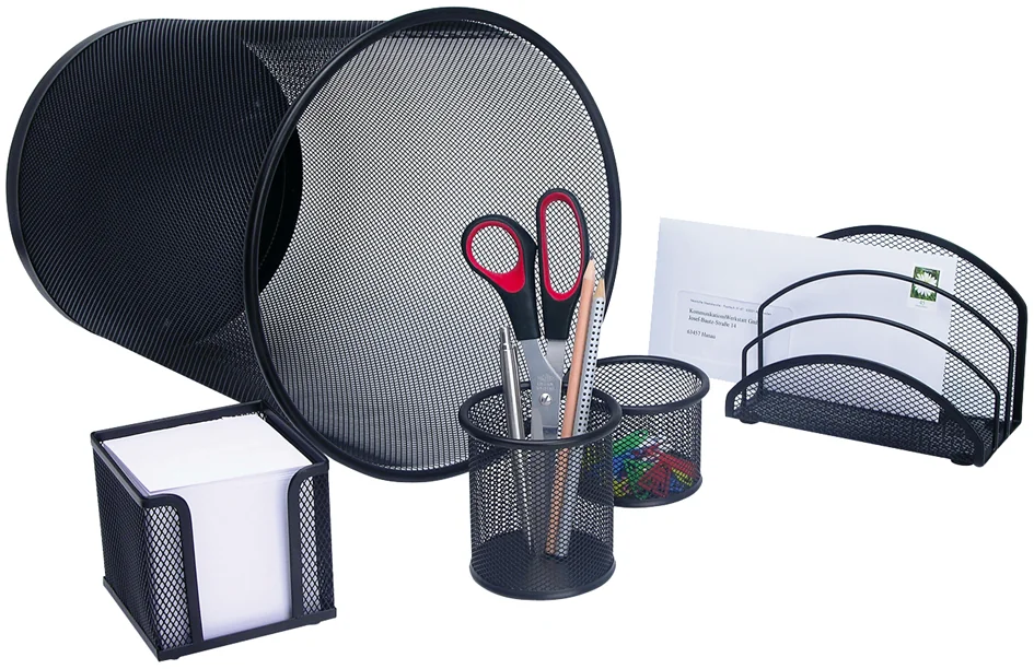 WEDO Set garnitures de bureau 'Office',fil métallique,argent