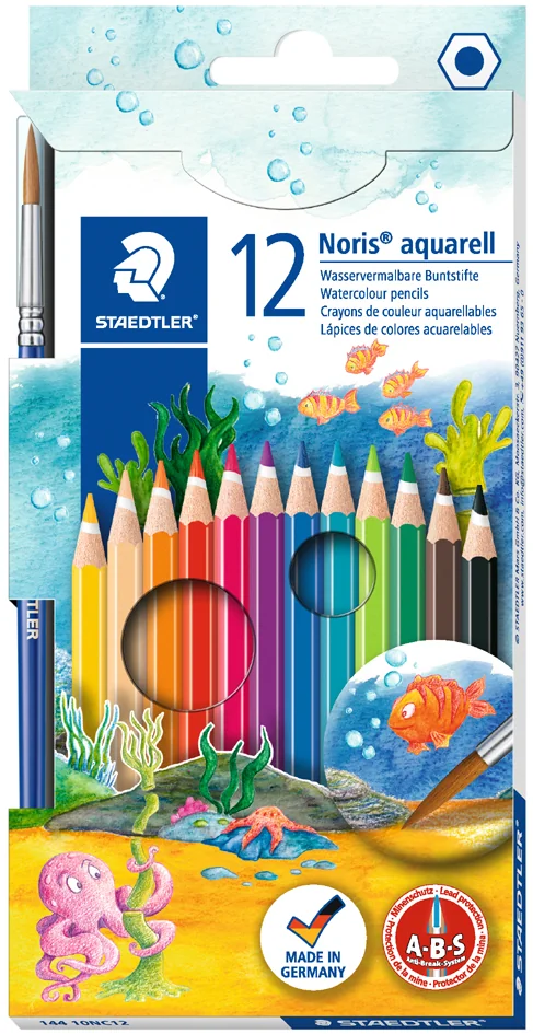 STAEDTLER Crayon aquarelle Noris, étui carton de 12