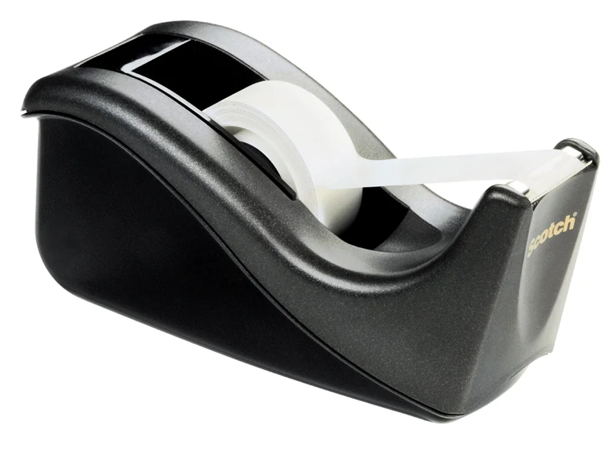 3M Scotch Dévidoir de bureau C60, rabattable, noir / argent