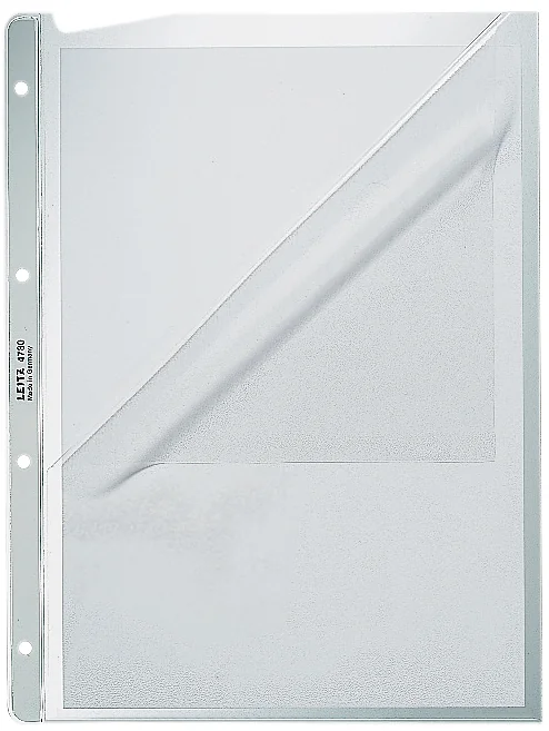 LEITZ Pochette perforée, A4, en PP, grainé, 0,12 mm, Grand Paris Fournitures LEITZ Pochette perforée, A4, en PP, grainé, 0,12 mm,