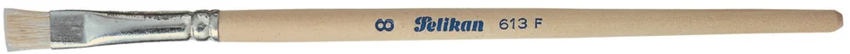 Pelikan Pinceau à soie 613 F, N. 2, manche en bois non laqué