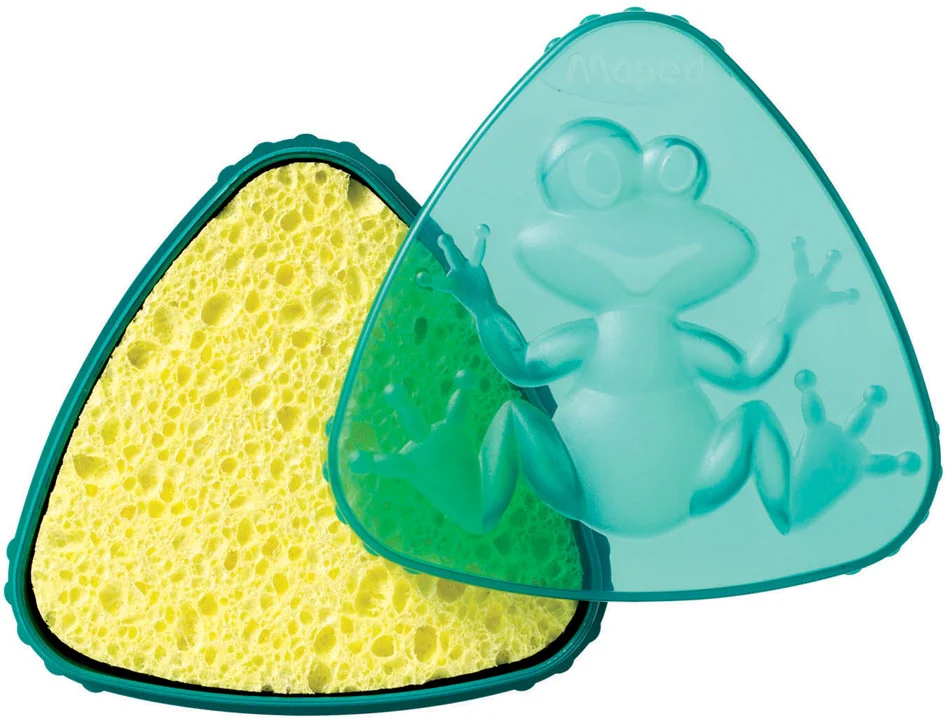 Maped Eponge pour ardoise,en boîte 'grenouille',triangulaire