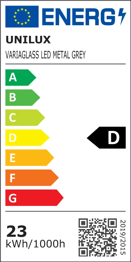 UNiLUX Lampadaire à LED VARIAGLASS, couleur: noir