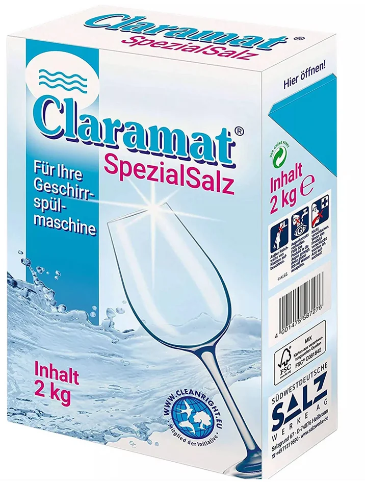 Claramat Sel régénérant pour lave-vaisselle, gros grains