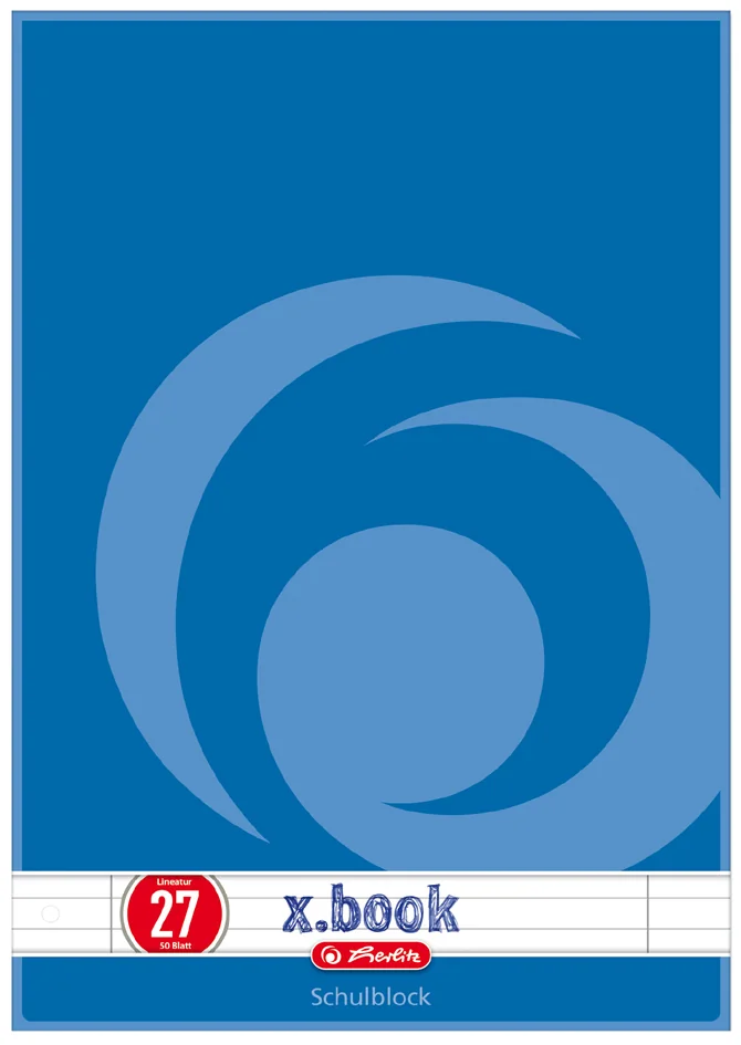 herlitz Bloc de cours x.book, A4, réglure 26 / quadrillé