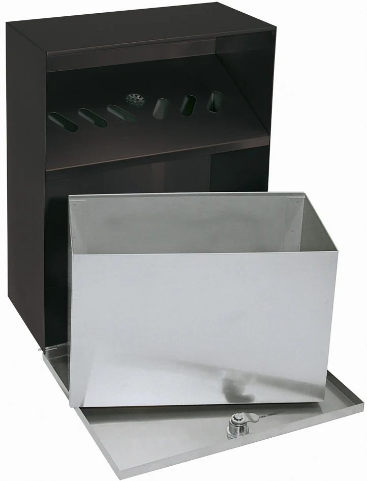 WEDO Cendrier mural avec toit de protection, en tôle d'acier