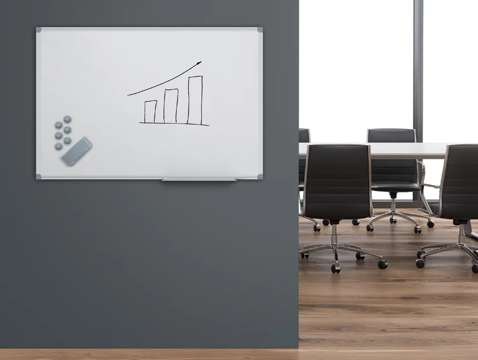MAUL Tableau blanc MAULstandard, (L)450 x (H)300 mm, gris