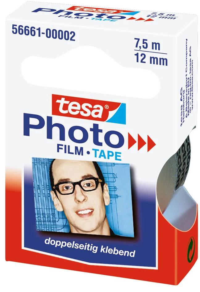 tesa Photo Film, 12 mm x 7,5 m, transparent, paquet recharge